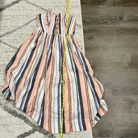 Free People Multi Stripe Lilah Pleated Tube Midi Dress - Picture 16 of 16